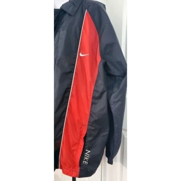 Nike Men's Windbreaker Full Zip Black and Red Golf Jacket Zipper Pocket XL EUC - Picture 3 of 7